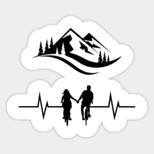 Bicycle couple Sticker